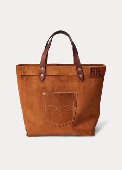 Ralph Lauren Ranch Suede Tote Bag Dame Danmark (EPJRV9714)